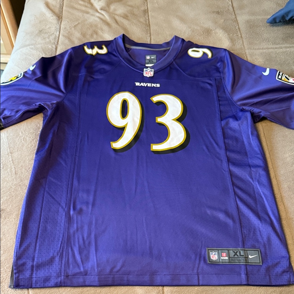 Nike Purple Ravens Jersey with Number 93
